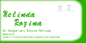melinda rozina business card